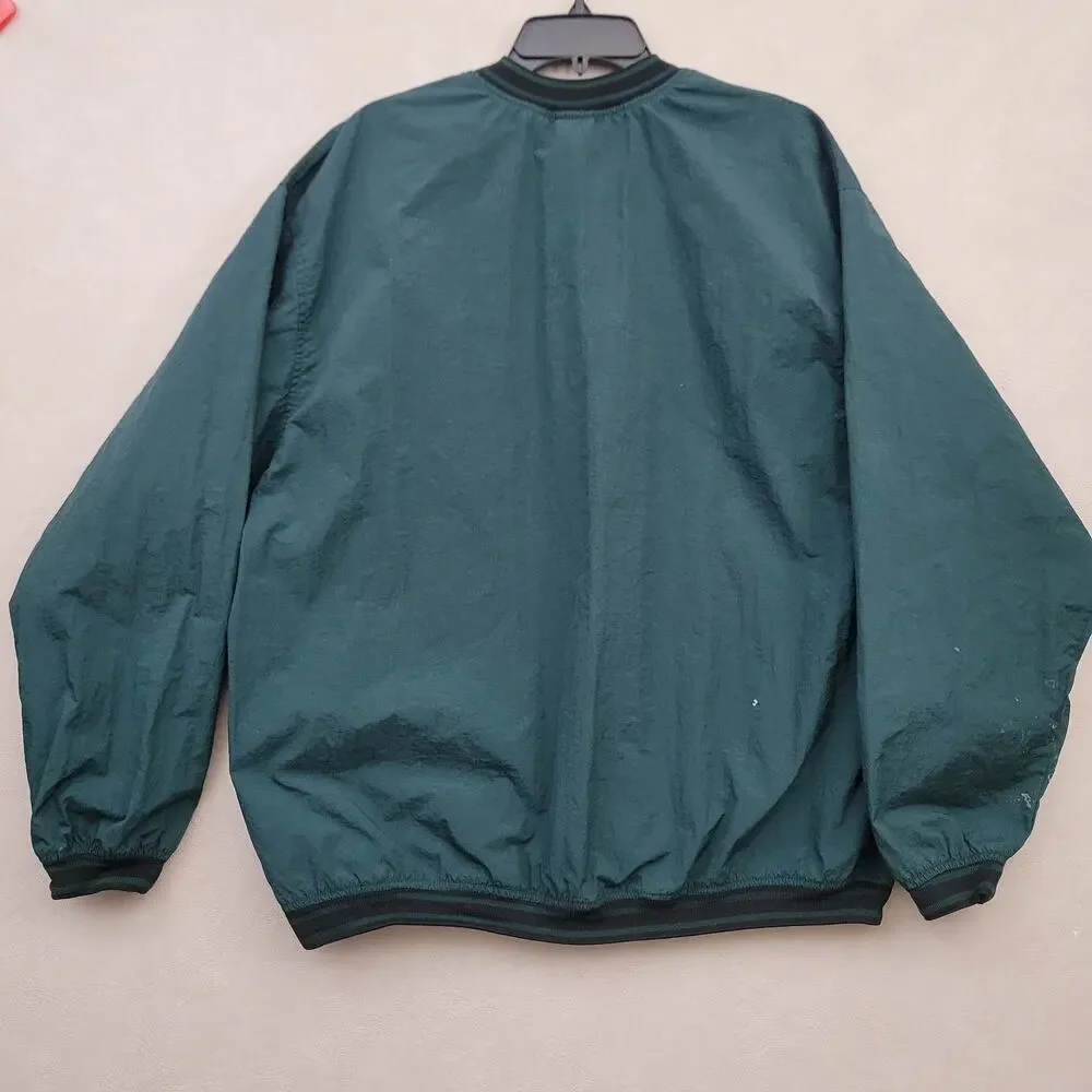 Vtg 90s Nike Pullover Windbreaker Jacket Sweatshirt Running Jogging XL Green